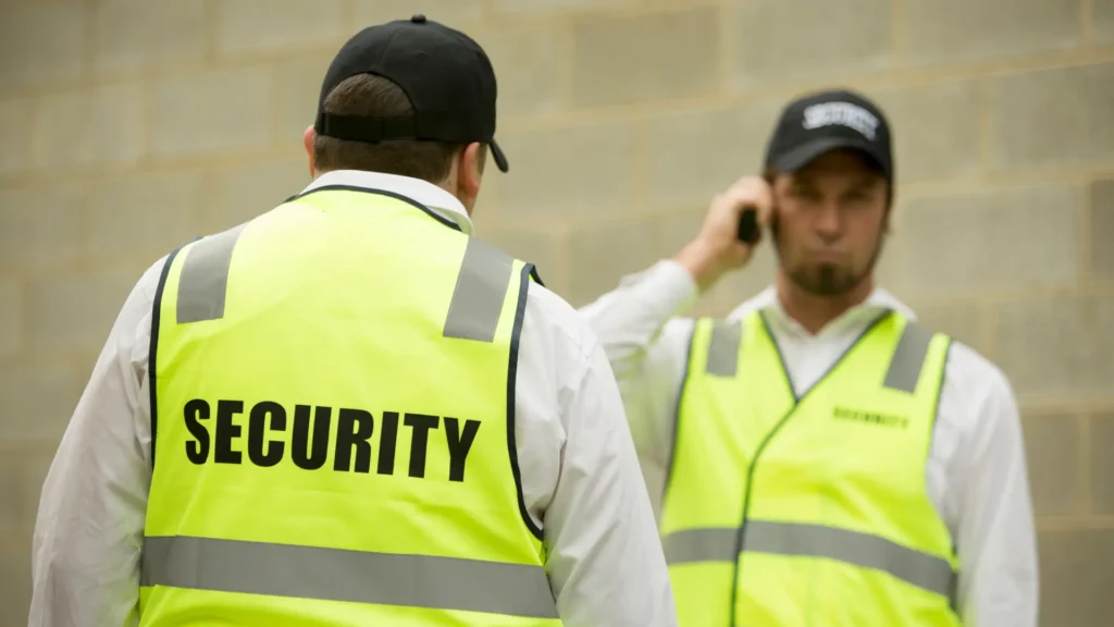 security guards on industrial sites